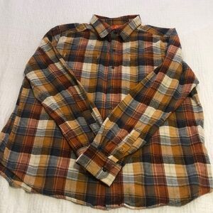 Men’s Merrell XL plaid cotton button down shirt
